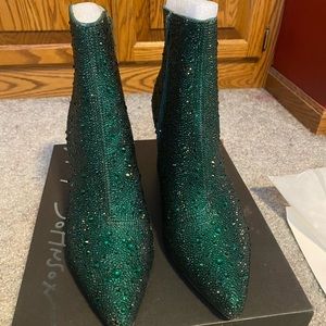Emerald Green Sparkle Betsy Johnson Booties